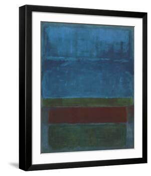 Blue, Green, and Brown-Mark Rothko-Framed Art Print