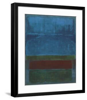 Blue, Green, and Brown-Mark Rothko-Framed Art Print