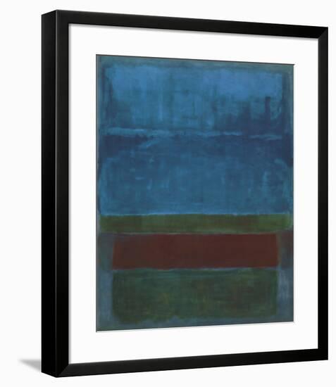 Blue, Green, and Brown-Mark Rothko-Framed Art Print