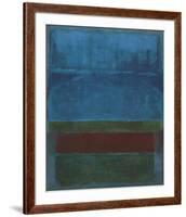Blue, Green, and Brown-Mark Rothko-Framed Art Print