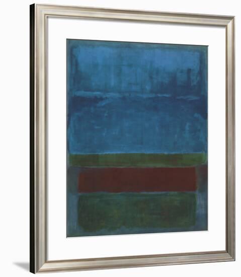 Blue, Green, and Brown-Mark Rothko-Framed Art Print