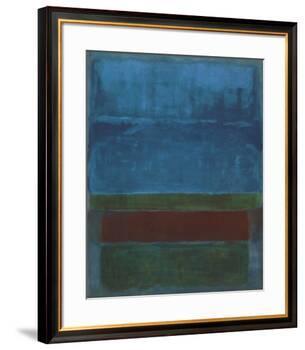 Blue, Green, and Brown-Mark Rothko-Framed Art Print