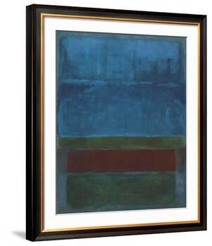 Blue, Green, and Brown-Mark Rothko-Framed Art Print