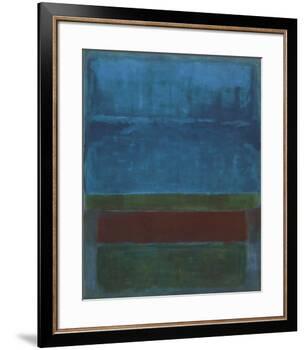 Blue, Green, and Brown-Mark Rothko-Framed Art Print