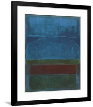 Blue, Green, and Brown-Mark Rothko-Framed Art Print