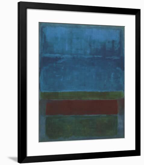 Blue, Green, and Brown-Mark Rothko-Framed Art Print