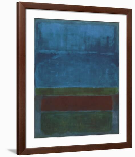 Blue, Green, and Brown-Mark Rothko-Framed Art Print