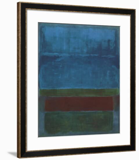 Blue, Green, and Brown-Mark Rothko-Framed Art Print