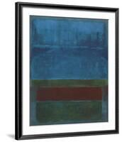 Blue, Green, and Brown-Mark Rothko-Framed Art Print
