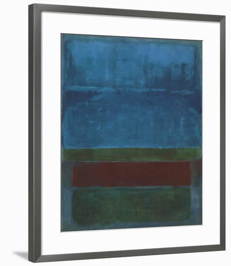 Blue, Green, and Brown-Mark Rothko-Framed Art Print