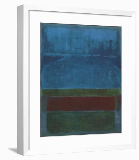 Blue, Green, and Brown-Mark Rothko-Framed Art Print