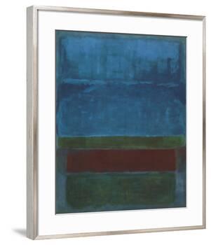 Blue, Green, and Brown-Mark Rothko-Framed Art Print