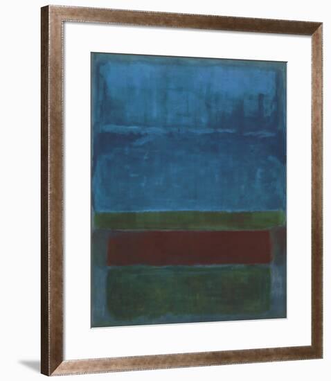 Blue, Green, and Brown-Mark Rothko-Framed Art Print