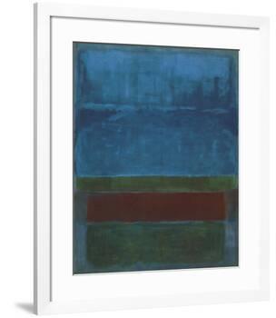 Blue, Green, and Brown-Mark Rothko-Framed Art Print