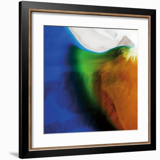 Blue, Green, and Orange Flow, c.2008-Pier Mahieu-Framed Premium Giclee Print