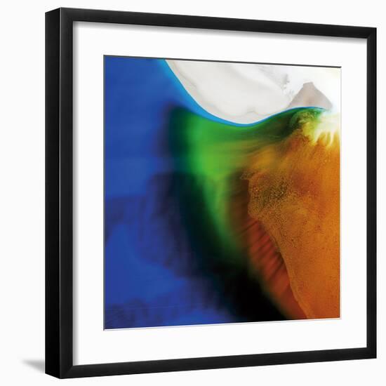 Blue, Green, and Orange Flow, c.2008-Pier Mahieu-Framed Premium Giclee Print