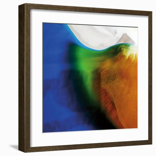 Blue, Green, and Orange Flow, c.2008-Pier Mahieu-Framed Premium Giclee Print