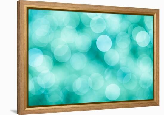 Blue, Green and Turquoise Festive Background-Mila May-Framed Stretched Canvas