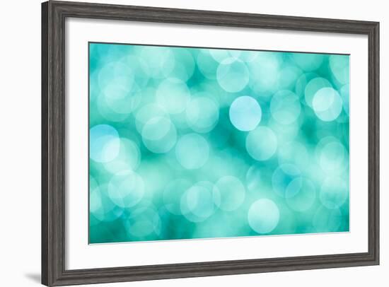 Blue, Green and Turquoise Festive Background-Mila May-Framed Art Print