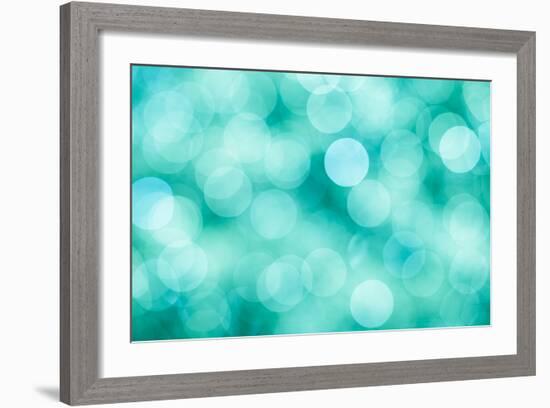 Blue, Green and Turquoise Festive Background-Mila May-Framed Art Print