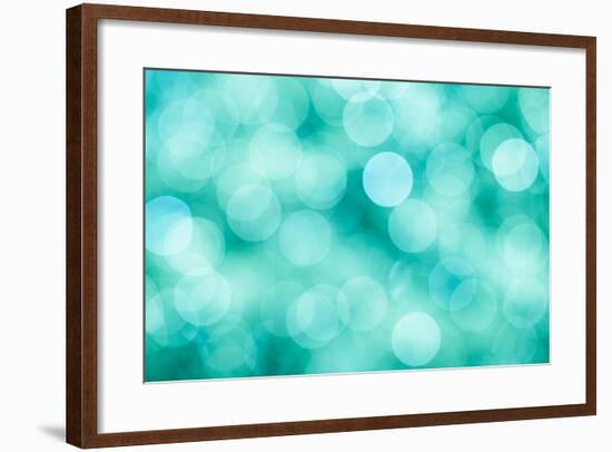 Blue, Green and Turquoise Festive Background-Mila May-Framed Art Print