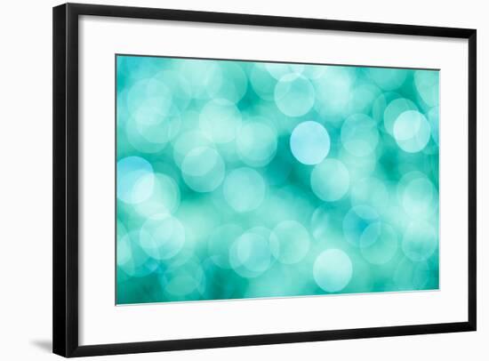 Blue, Green and Turquoise Festive Background-Mila May-Framed Art Print