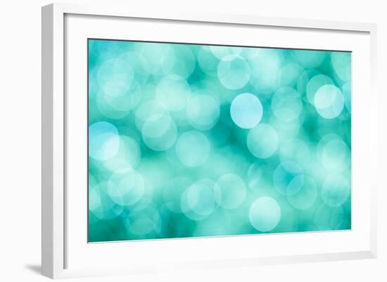 Blue, Green and Turquoise Festive Background-Mila May-Framed Art Print