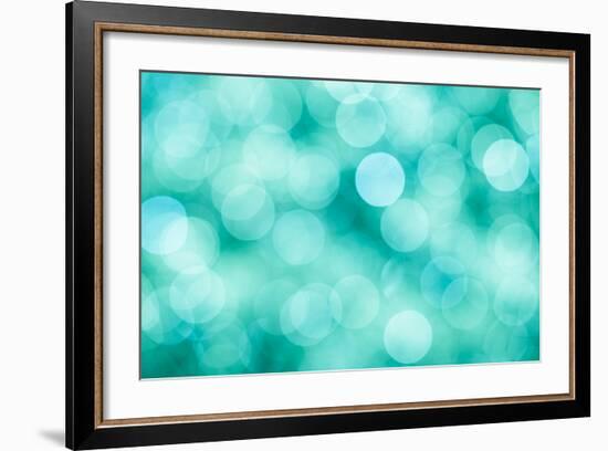Blue, Green and Turquoise Festive Background-Mila May-Framed Art Print