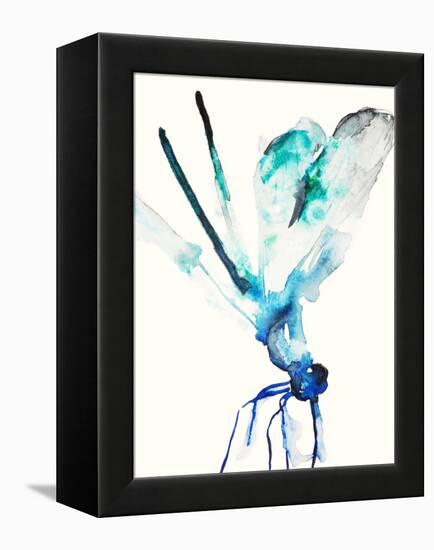 Blue & Green Dragonfly-Karin Johannesson-Framed Stretched Canvas