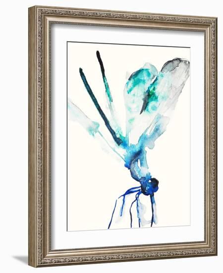 Blue & Green Dragonfly-Karin Johannesson-Framed Art Print