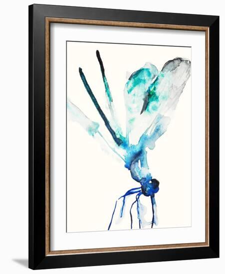 Blue & Green Dragonfly-Karin Johannesson-Framed Premium Giclee Print