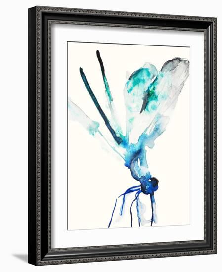 Blue & Green Dragonfly-Karin Johannesson-Framed Premium Giclee Print