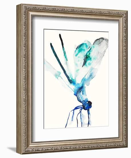 Blue & Green Dragonfly-Karin Johannesson-Framed Premium Giclee Print