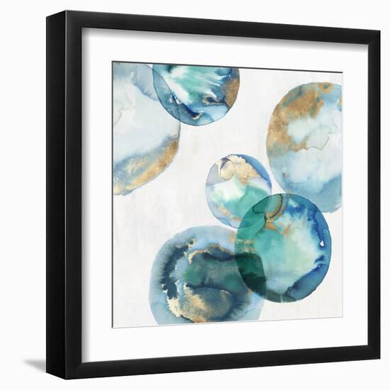 Blue Green Marbles I-PI Studio-Framed Art Print