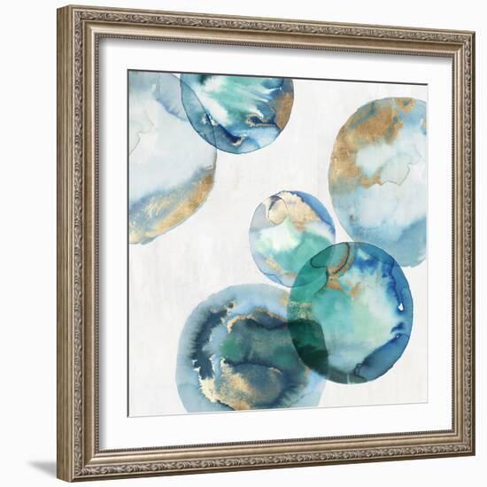 Blue Green Marbles I-PI Studio-Framed Art Print