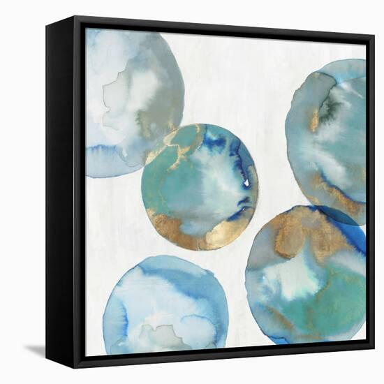Blue Green Marbles II-PI Studio-Framed Stretched Canvas