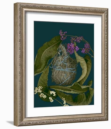 Blue green purple arrangement-null-Framed Art Print