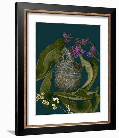 Blue green purple arrangement-null-Framed Art Print