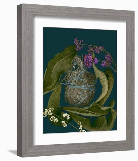 Blue green purple arrangement-null-Framed Art Print