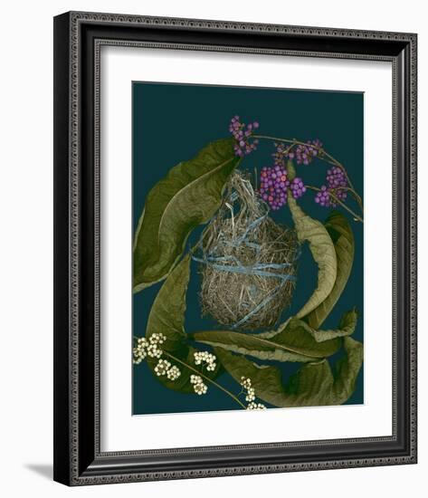 Blue green purple arrangement-null-Framed Art Print