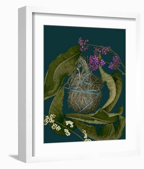 Blue green purple arrangement-null-Framed Art Print