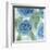 Blue Green Roses I-Beverly Dyer-Framed Art Print