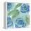 Blue Green Roses II-Beverly Dyer-Framed Stretched Canvas