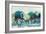 Blue Green Tree Reflections-Libby Smart-Framed Art Print