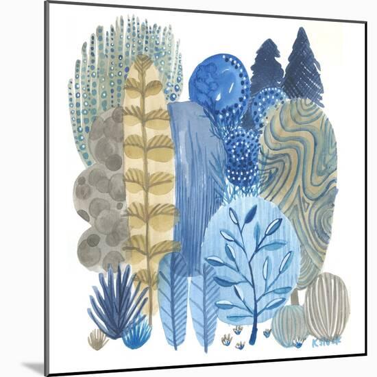 Blue Grey Trees-Kerstin Stock-Mounted Art Print