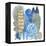 Blue Grey Trees-Kerstin Stock-Framed Stretched Canvas