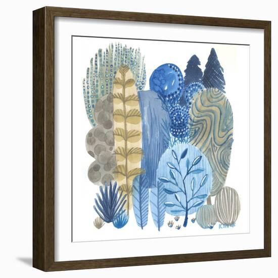 Blue Grey Trees-Kerstin Stock-Framed Premium Giclee Print