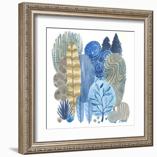 Blue Grey Trees-Kerstin Stock-Framed Art Print