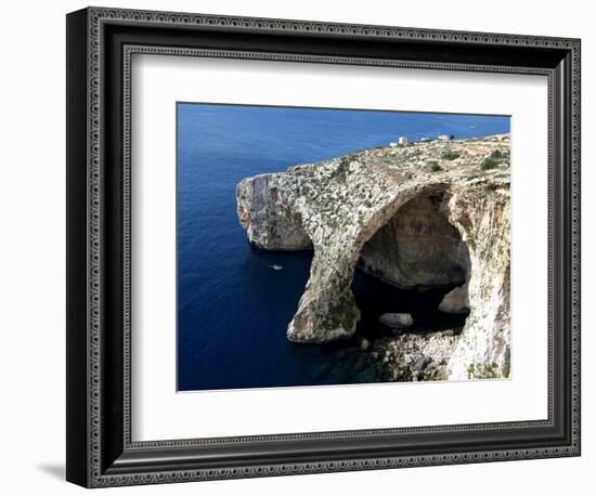 Blue Grotto Near Zurrieq, Malta, Mediterranean, Europe-Hans Peter Merten-Framed Photographic Print