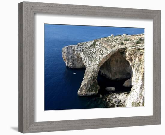 Blue Grotto Near Zurrieq, Malta, Mediterranean, Europe-Hans Peter Merten-Framed Photographic Print